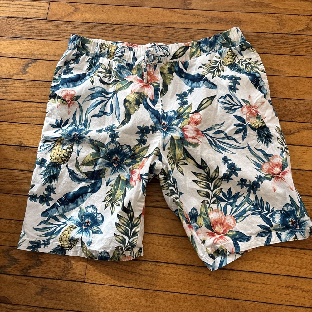 Caribbean Joe Tropical Swim/Board Shorts Mens Lg ‎ Pockets Island Vibe Waist 32